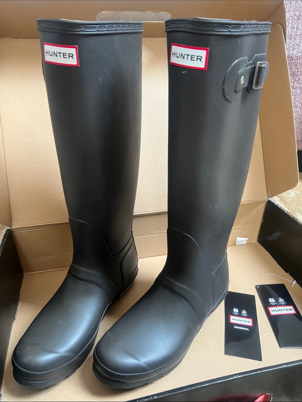Hunter Women’s Black Tall Original Rain Boots